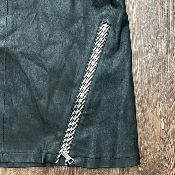 RtA Women's Black Zipped Leather Dress SZ. 4 - Picture 7 of 11